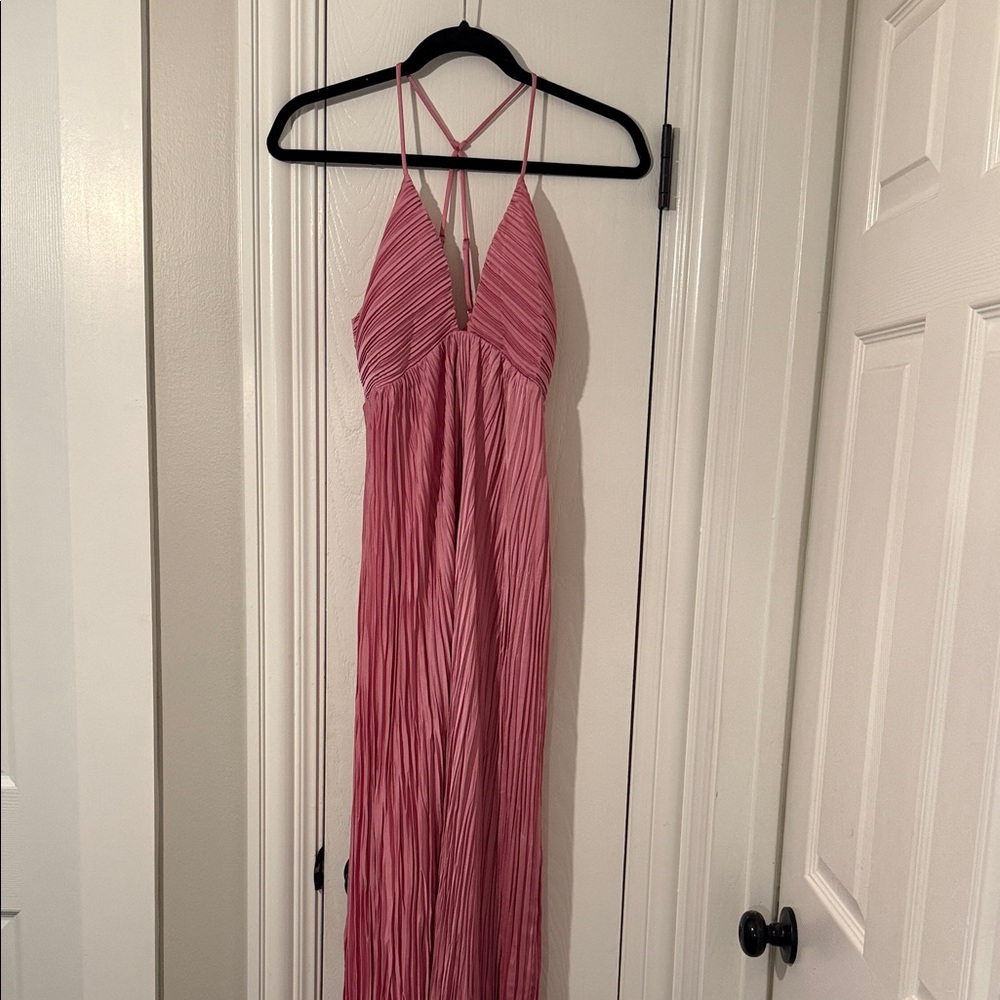Pink Strappy Maxi Dress
